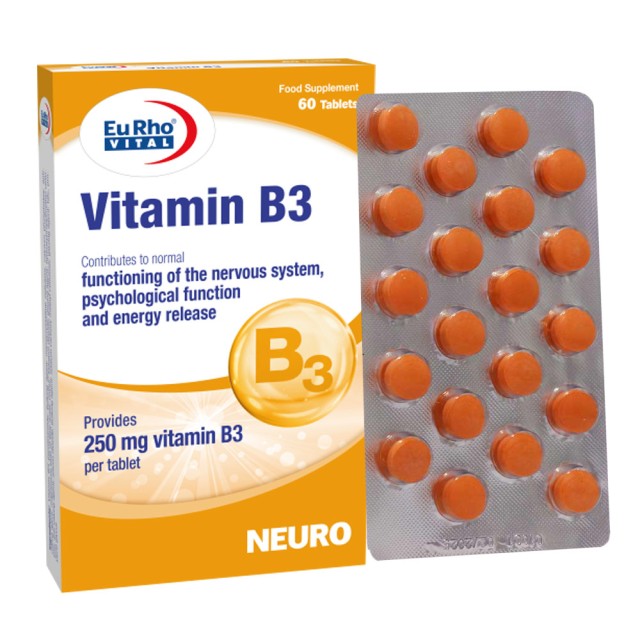 قرص ویتامین B3 یوروویتال 60 عدد
