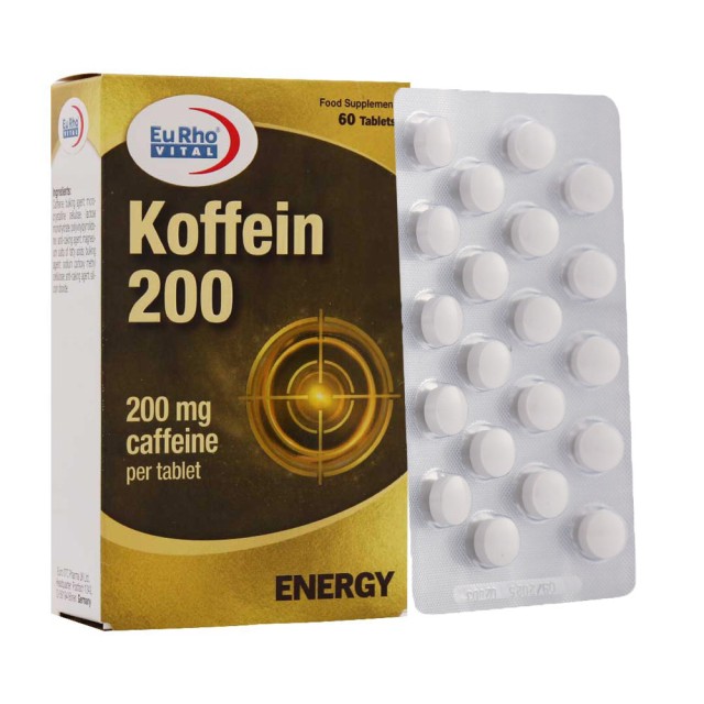 قرص کافئین یوروویتال 200 میلی گرم 60 عدد