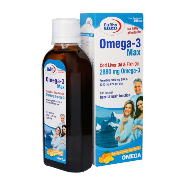 شربت امگا 3 مکس یوروویتال 200 میلی لیتر