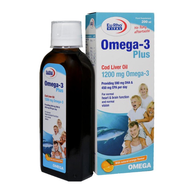 شربت امگا 3 پلاس یوروویتال 200 میلی لیتر