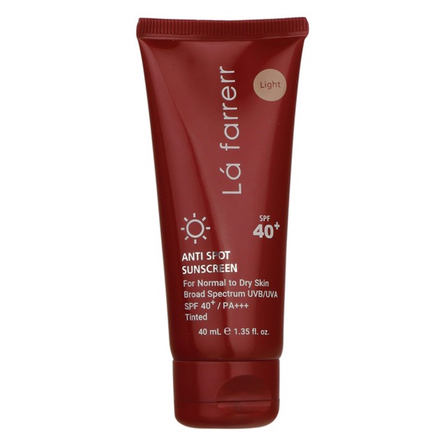 کرم ضدآفتاب و ضد لک رنگی لافارر SPF 40 پوست خشک 40 میلی لیتر