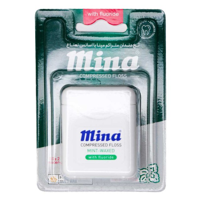 نخ دندان مینا با اسانس نعنا 50 متر