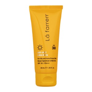 کرم ضدآفتاب و ضد لک بی رنگ لافارر SPF 30 پوست چرب 40 میلی لیتر