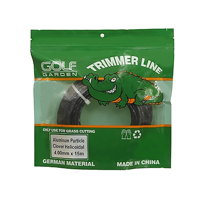 نخ علف تراش چهار گوش مارپیچی 4 میل 15 متری گلف گاردن