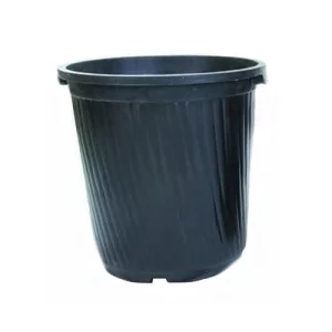 گلدان مشکی سطل نیم زباله