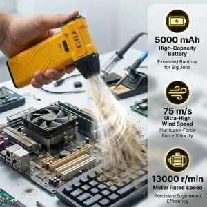 جت فن شارژی  مدل SU7X با جنس پلاستیک سخت و باتری 5000 میلی‌آمپر ساعت شارژی روکو