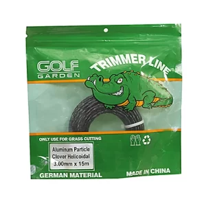 نخ علف تراش چهارگوش مارپیچ 3 میل 15 متری گلف گاردن