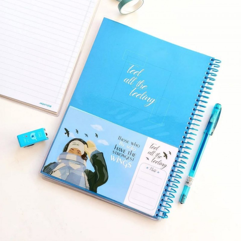 دفتر ۸۰برگ سیمی مجلد جیب‌دار تینیجر