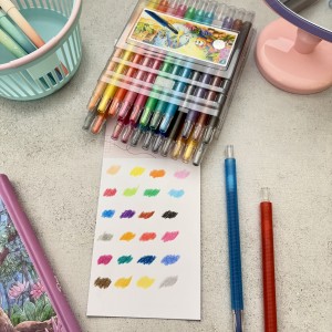 مداد شمعی 24 رنگ پیچی تی تی