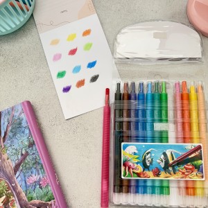 مداد شمعی 12 رنگ پیچی تی تی