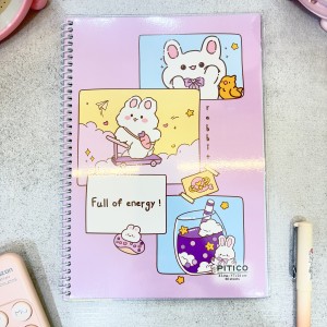 دفتر مجلد 60 برگ 4خط استیکردار