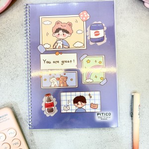 دفتر مجلد 60 برگ 4خط استیکردار