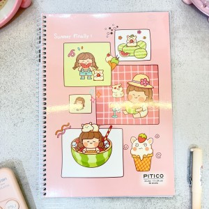 دفتر مجلد 60 برگ 4خط استیکردار