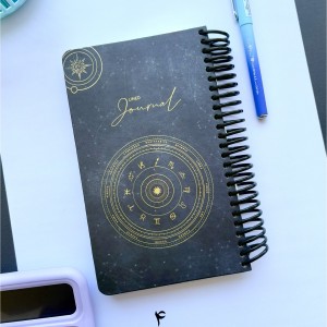 دات نوت ژورنال خطی سیمی همراه با استیکر