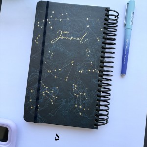 دات نوت ژورنال خطی سیمی همراه با استیکر