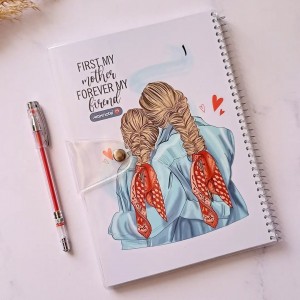 دفتر ۸۰برگ سیمی طلقی دکمه‌دار