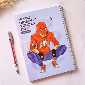 دفتر ۸۰برگ سیمی طلقی دکمه‌دار