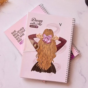 دفتر ۸۰برگ سیمی طلقی دکمه‌دار