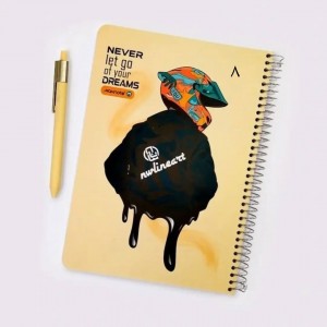 دفتر ۸۰برگ سیمی طلقی دکمه‌دار