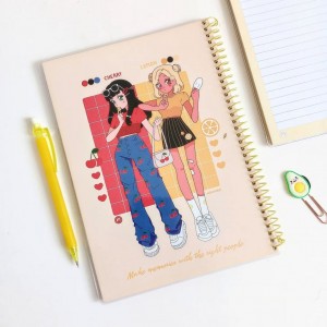 دفتر ۸۰برگ سیمی مجلد دخترانه bt21