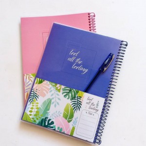 دفتر ۶۰برگ سیمی مجلد جیبدار طرح گل