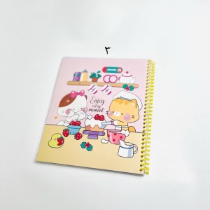 دفتر ۶۰برگ سیمی مجلد مربعی لبه طرح‌دار