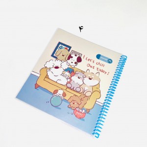 دفتر ۶۰برگ سیمی مجلد مربعی لبه طرح‌دار