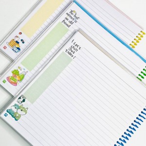 دفتر ۶۰برگ سیمی مجلد مربعی لبه طرح‌دار