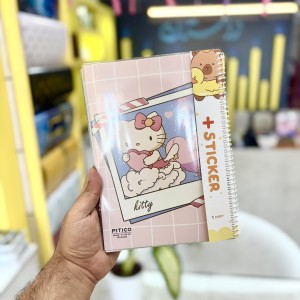 دفتر ۸۰برگ سیمی مجلد استیکردار