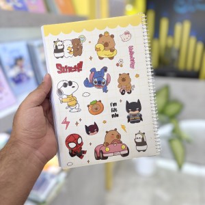 دفتر ۸۰برگ سیمی مجلد استیکردار