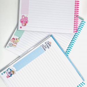 دفتر ۱۰۰ برگ سیمی مجلد مربعی لبه طرح‌دار