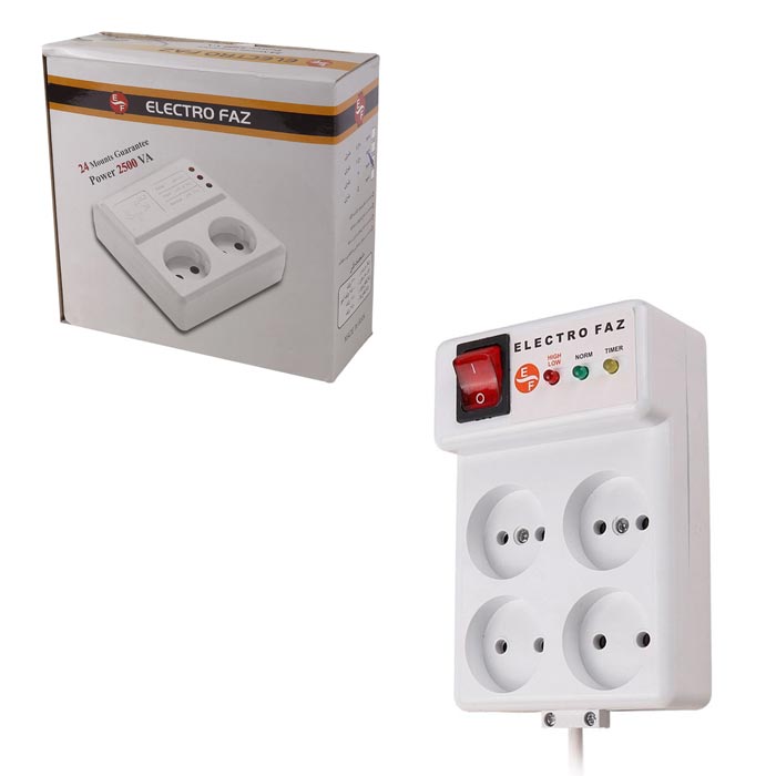 محافظ صوتی تصویری 4 خانه الکتروفاز با کابل 3 متری