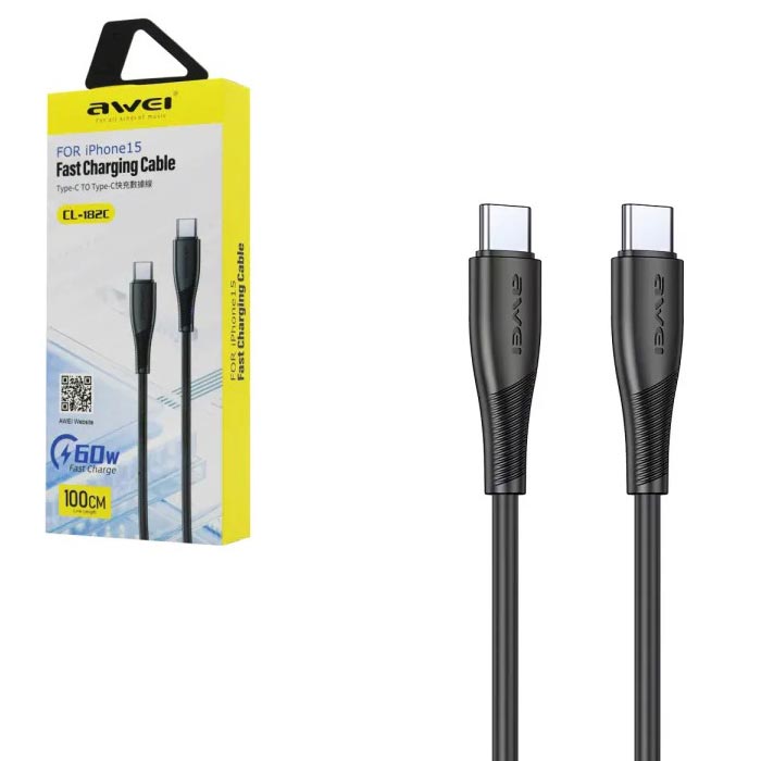 کابل شارژ سریع دو سر تایپ سی اَوی  مدل CL-182C