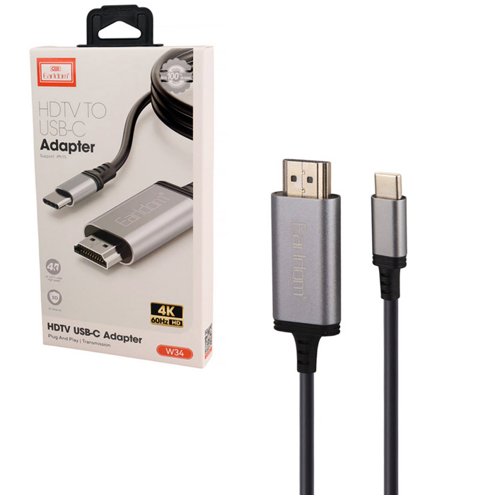 کابل تبدیل Type-C به HDMI ارلدام مدل ET-W34