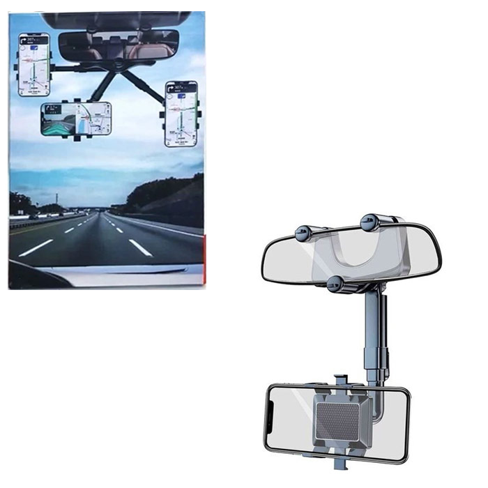 نگهدارنده موبایل آینه ای مناسب خودرو با قابلیت چرخش 360 درجه ای