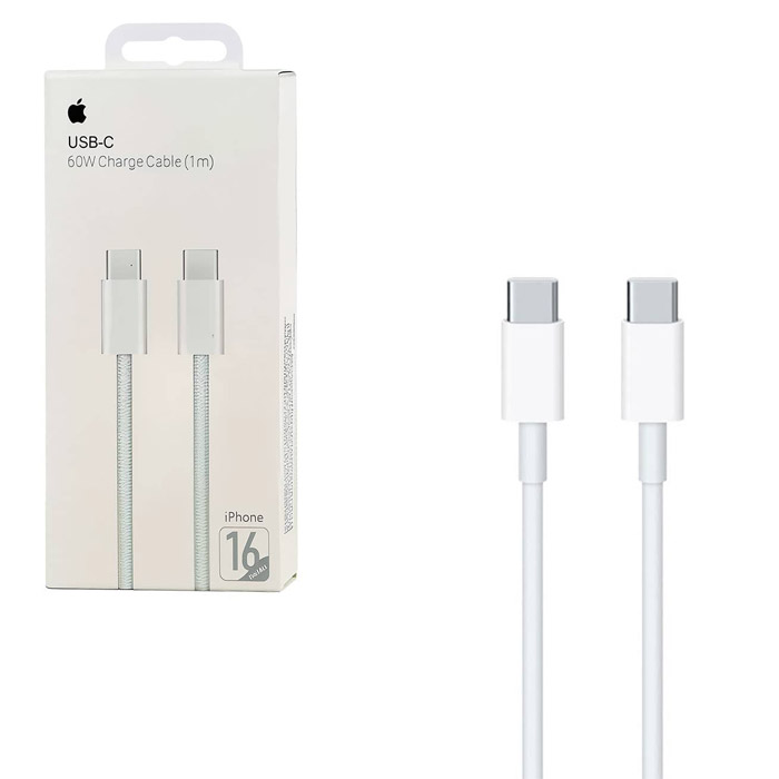 کابل دو سر تایپ سی 60 وات اپل مدل 16 پرومکس