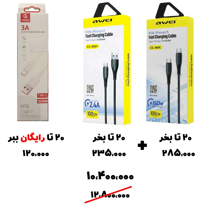 سبد تخفیف 103-کابل تایپ سی