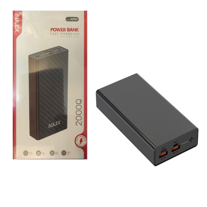 پاوربانک AULEX مدل AP04 ظرفیت 20000 میلی آمپر ساعت