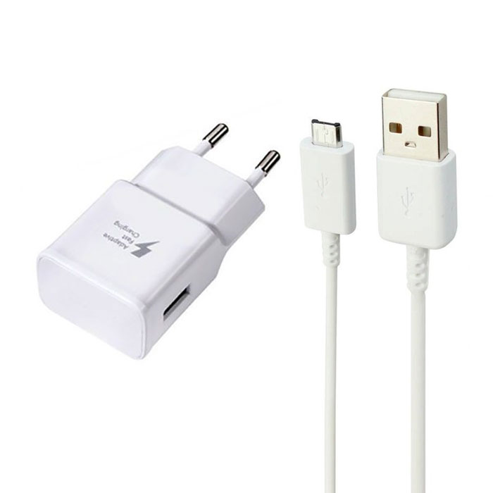 شارژر فست 18 وات سامسونگ مدل S10+ با کابل میکرو