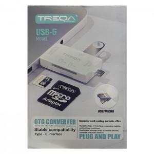 رم ریدر OTG برند TREQA مدل USB-6