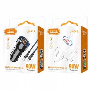 شارژر ماشینی 90 وات دو پورت برند JOKADE مدل JH048