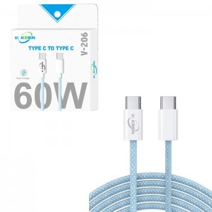 کابل شارژ سریع دو سر تایپ سی V KEEN مدل V-206