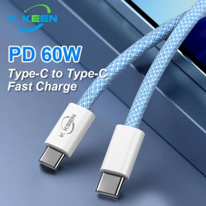 کابل شارژ سریع دو سر تایپ سی V KEEN مدل V-206