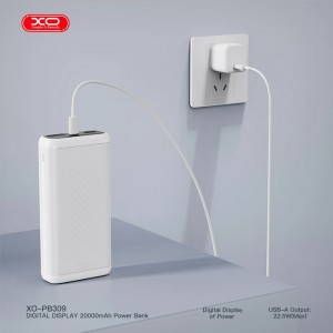 پاوربانک ایکس او ظرفیت 20000 میلی آمپر ساعت مدل XO-PB309