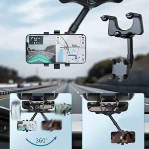 نگهدارنده گوشی آینه ای مناسب خودرو با قابلیت چرخش 360 درجه ای