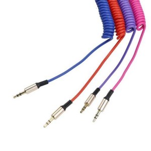 کابل AUX یک متری مدل فنری