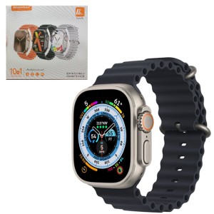 ساعت هوشمند Keqiwear مدل kw70 ultra 3 با 10 بند سیلیکونی