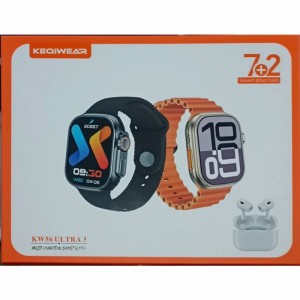 ساعت هوشمند Keqiwear مدل KW56 Ultra3 به همراه ایرپاد
