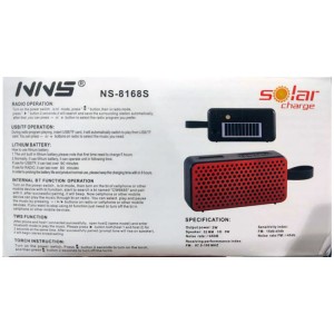 اسپیکر بلوتوثی مدل NS-8168S با قابلیت شارژ خورشیدی
