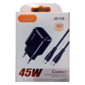 شارژر دیواری 45 وات دو سر تایپ سی Jokade مدل JB108